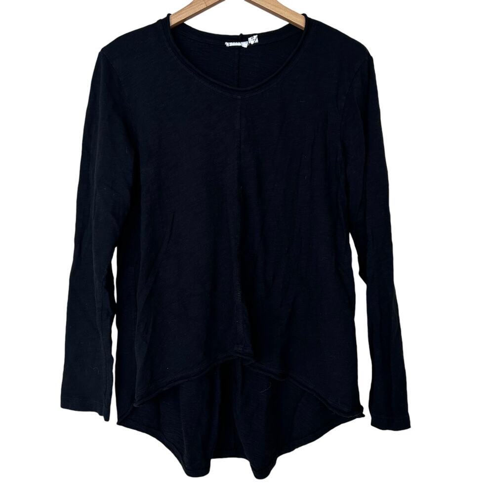 Wilt Black High Low Long Sleeve Shirt Sz M